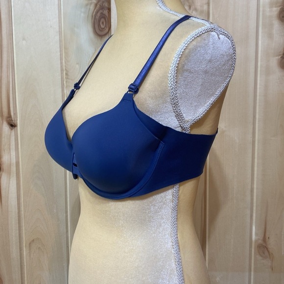 Warner's Blue Underwire Underarm-Smoothing Bra Size 36B - Picture 3 of 6